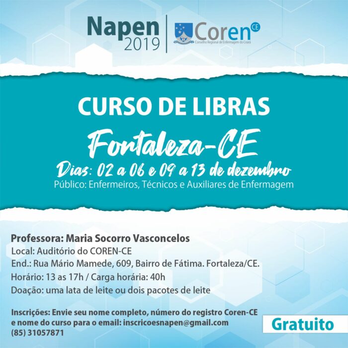 Abertas as inscrições para o curso de Libras em Fortaleza - Conselho ...
